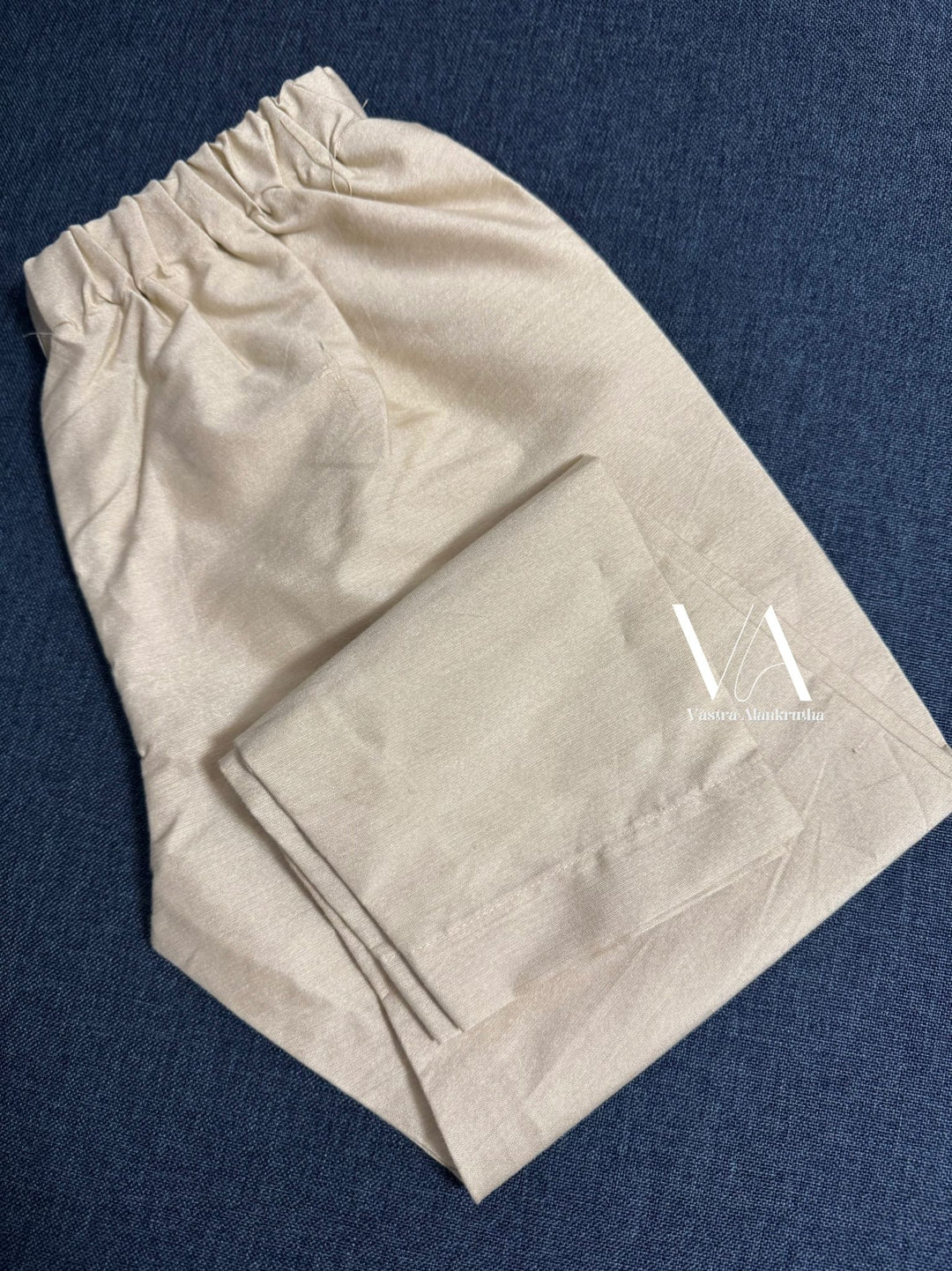 Kids Dark Beige Cotton Trousers | VA01029